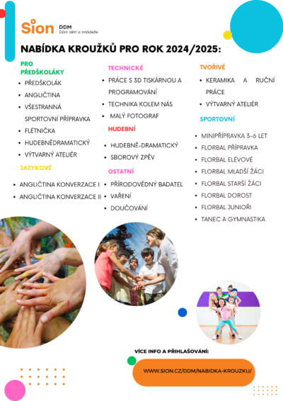 Nabídka kroužků na školní rok 2024/2025