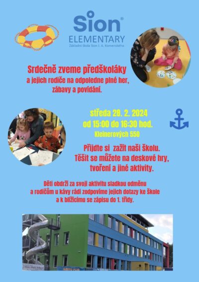 Speciální předškolácká středa s rodiči 28. 2. 15:00 – 16:30 h